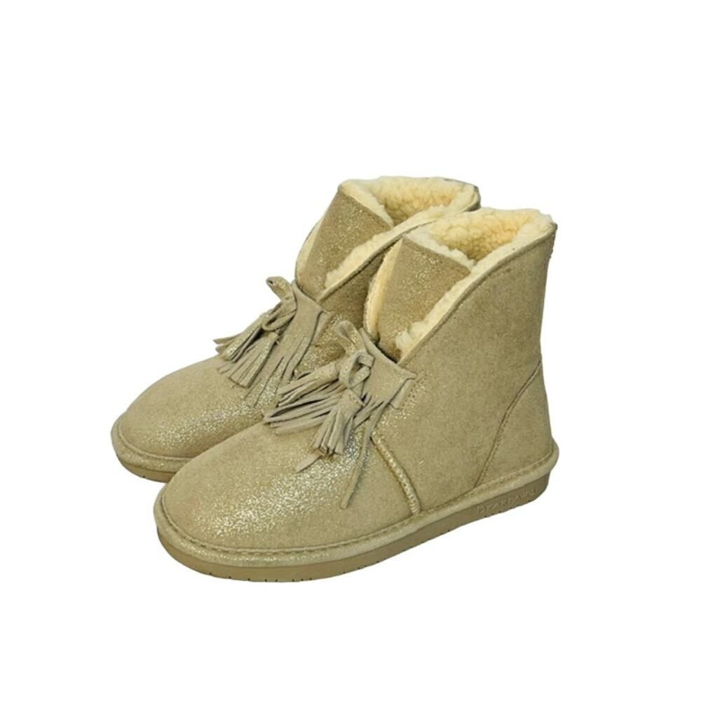 Bearpaw Christie Suede Upper Wool Blend Lining Sheepskin Boots Size 6